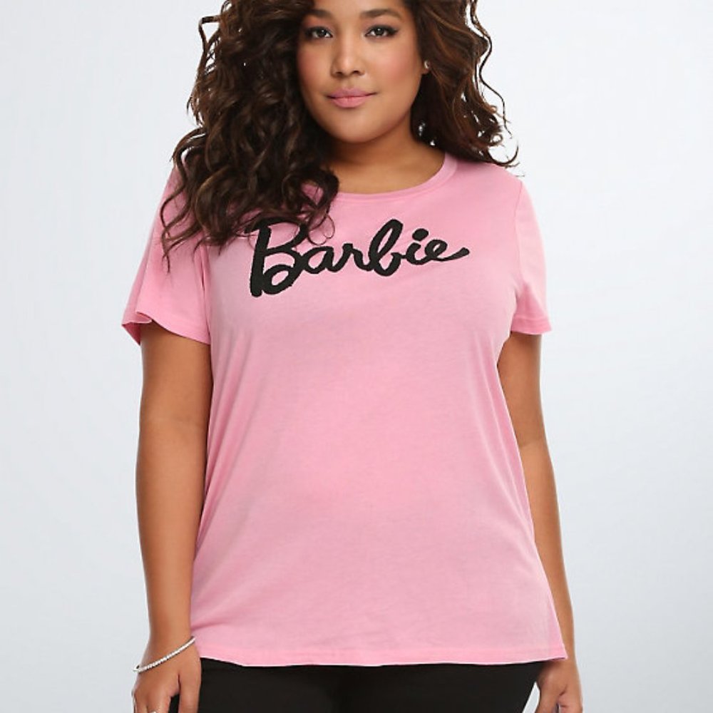 Pink Retro Logo Barbie Tee